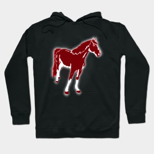 Colorful Animals - Red Horse Hoodie